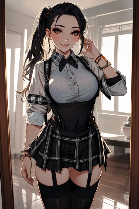 05832-2344761975-Masterpiece, absurdres,HDR,8k,excited,smirking,best quality,_beautiful edgHapa_woman, a woman wearing  (black thighhighs, indoor.png